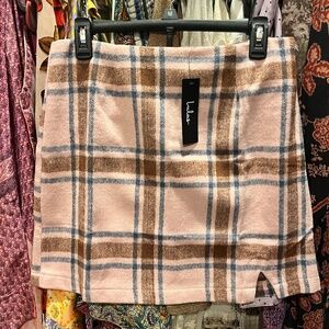 Plaid mini skirt